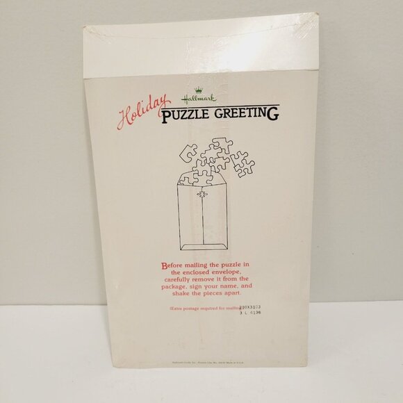 Vintage Hallmark Christmas Puzzle Greeting Card Featuring Peanuts Characters - Picture 5 of 7